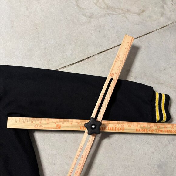 Pittsburgh Steelers Mens L BLack Yellow Snap Up Embroidered Wool Blend Jacket - Picture 5 of 5